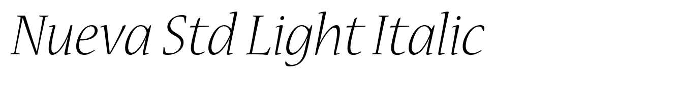 Nueva Std Light Italic
